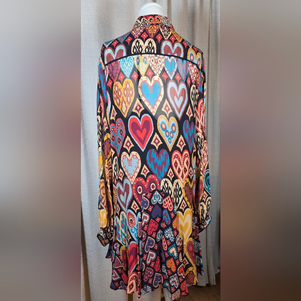 FARM Rio Colorful Heart Long Sleeve Dress - Picture 11 of 17